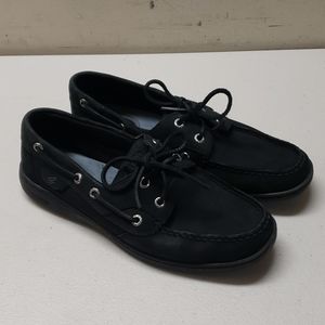 Sperry Top-Sider Bluefish Black Leather Boat Shoes